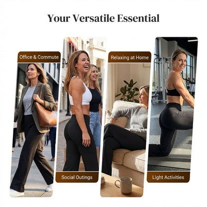 🥳2026 HOT SALE🥳💞50K+ SOLD!☕🧘‍♀️Women's High Waist Wide Leg Pants – Soft stretch fabric, gentle tummy control! Flattering fit for every shape. Easy pull-on, no tricky buttons. Your everyday essential🧵🦵