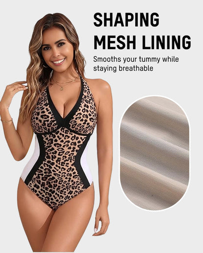 🔥HOT SALE 50% OFF👙Color Block Tummy Control One-Piece Swimsuit