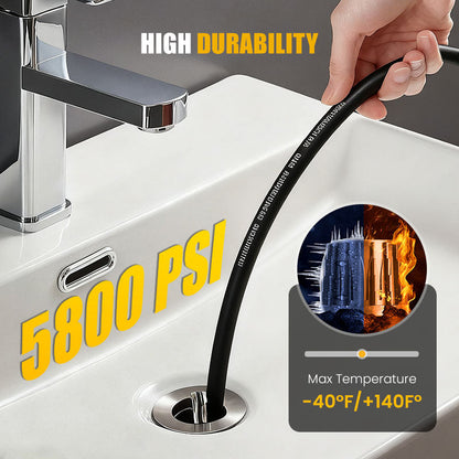 🎁 Hot Sale 50% OFF 🔥5800PSI Sewer Jetter Kit for Pressure Washer