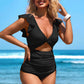📢📢50% OFF !!!⏰exy Ruffled One-Piece Swimsuit – Ruffle Detail, Tummy Control & Vibrant Colors 🌊