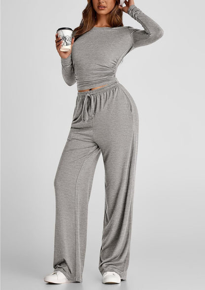 👚2026 Women's Casual Wear Long-Sleeved Loose-Fit Trouser Set 💕