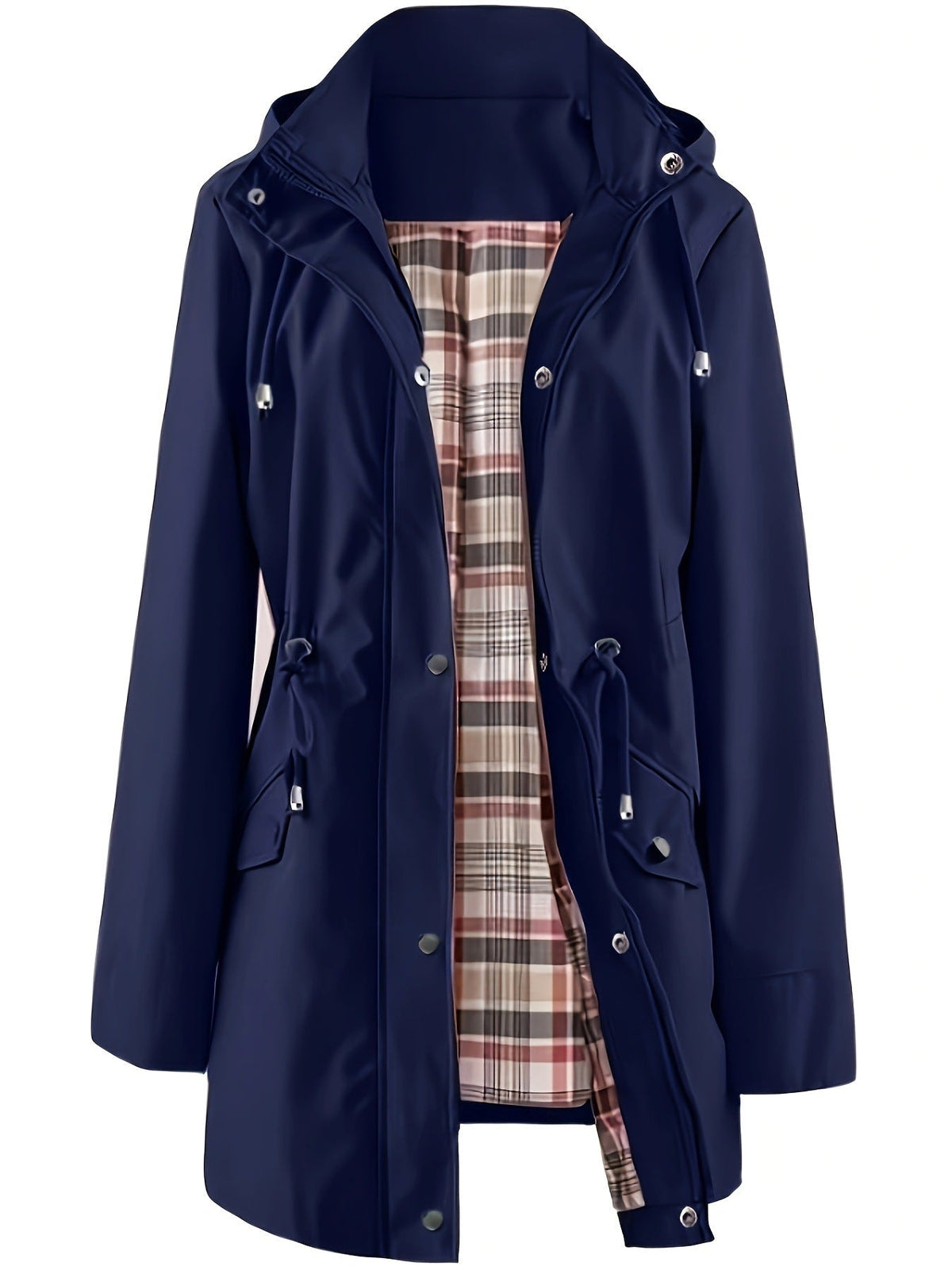 💐50% OFF🌧️🧥Women's Checkered Lining Waterproof Windbreaker