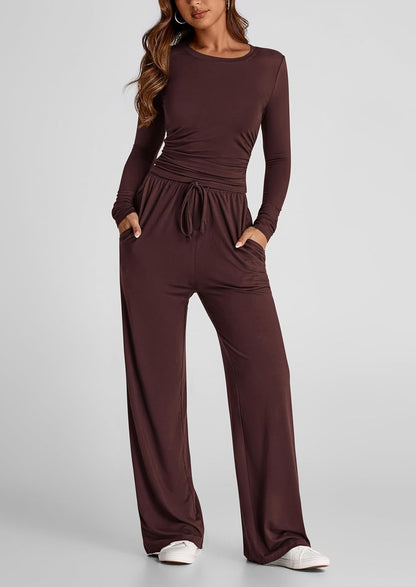 👚2026 Women's Casual Wear Long-Sleeved Loose-Fit Trouser Set 💕