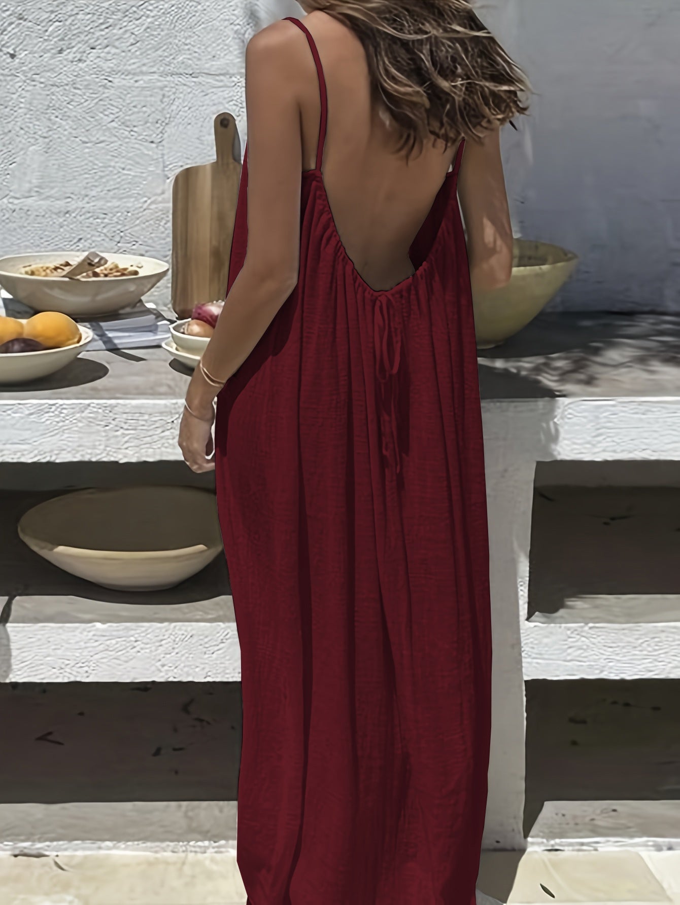 💃LAST DAY SAEL 50% OFF!!✨Women's Solid Color Cami Lounge Dress💕Delivered within 5 working days