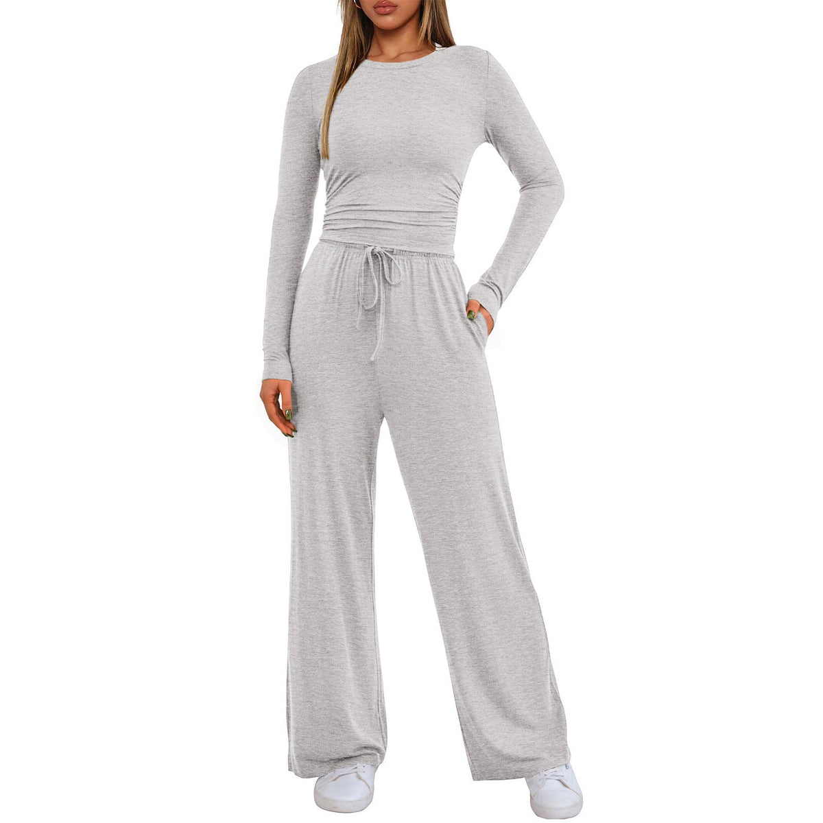 👚2026 Women's Casual Wear Long-Sleeved Loose-Fit Trouser Set 💕
