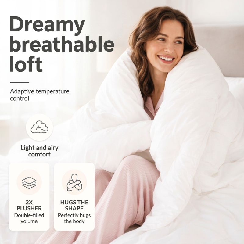 ☁️ 50% OFF NOW! 🛏️ Ultra-Soft Luxury Hotel Style Comforter – Cloud-Like Weightlessness, Breathable Fluffiness & All-Season Comfort ✨