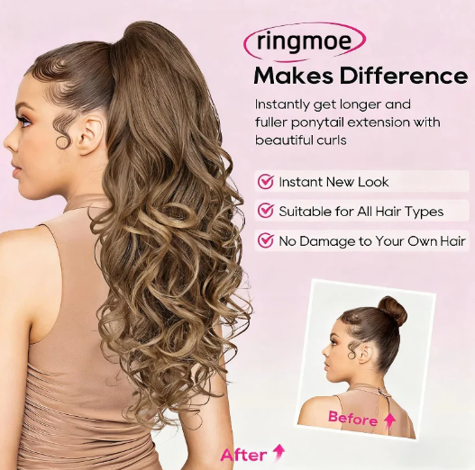 💜Temporary promotion 50% OFF💜Clip-on wavy ponytail extension