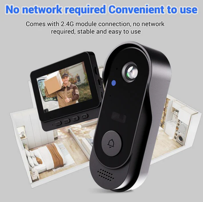 🚪 60% OFF NOW ! 📹 Wireless Doorbell Camera – 1080P, 170° Angle, 4.3-inch Screen, IPX65 Waterproof & Night Vision ✨