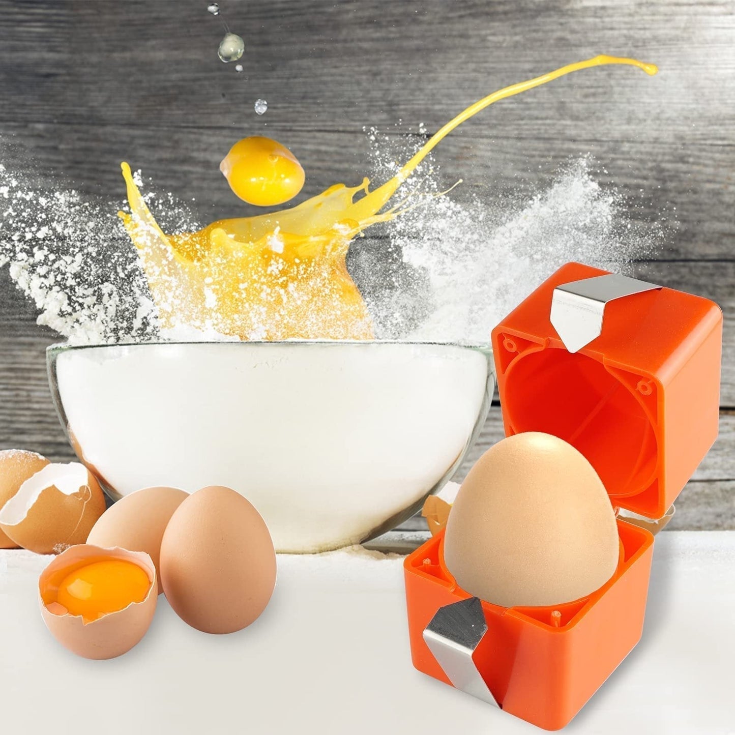 🍳Buy 1 Get 1 Free！🔥 50% OFF NOW ! ✨Quick Egg Cracker Tool – Fast Clean Egg Opener for Kitchen Baking