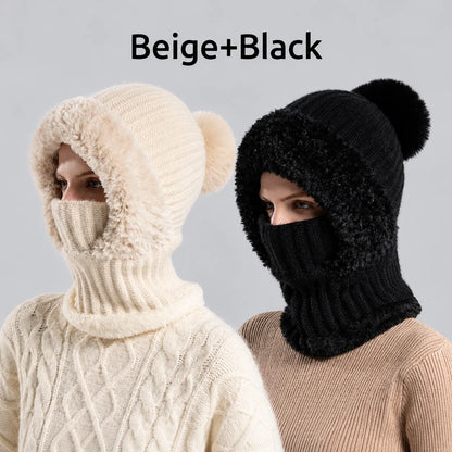 ⏰Black Friday Mega Deal – 50% OFF💖Women's Winter One-Piece Knitted Beanie Scarf Mask