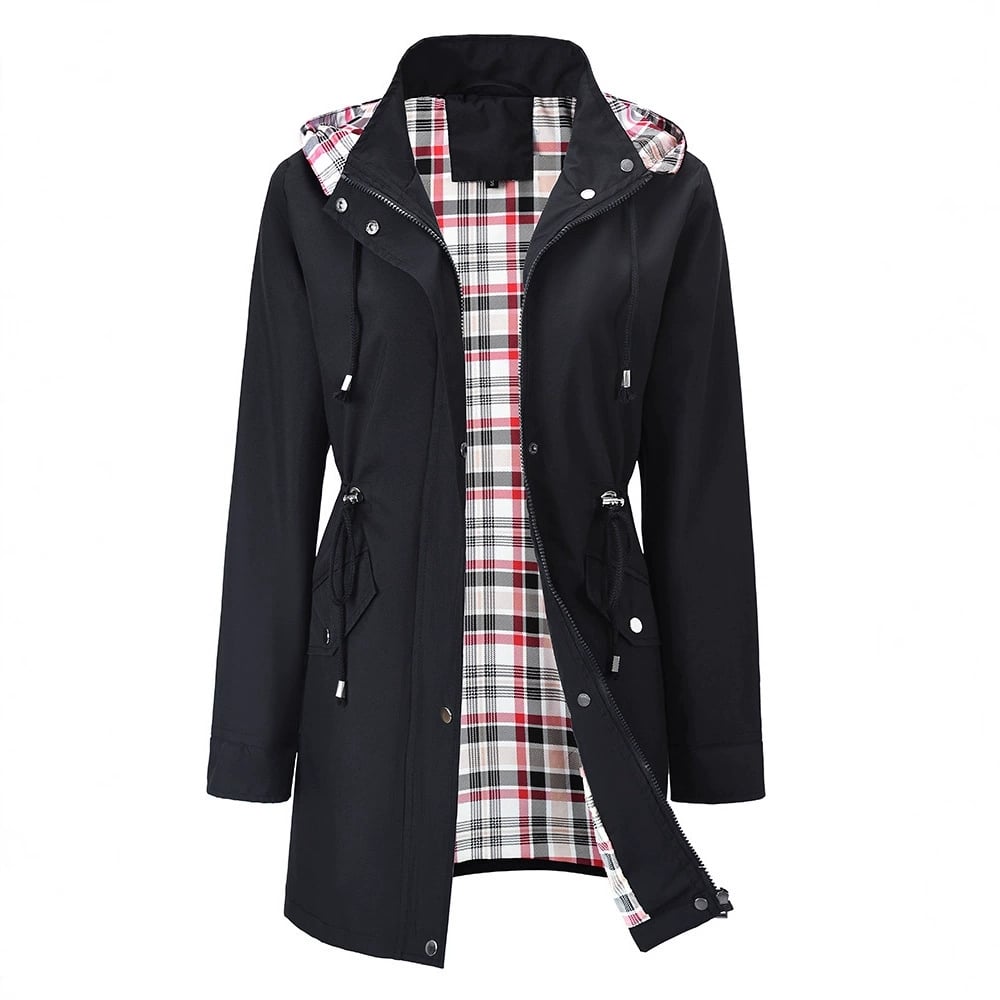 💐50% OFF🌧️🧥Women's Checkered Lining Waterproof Windbreaker