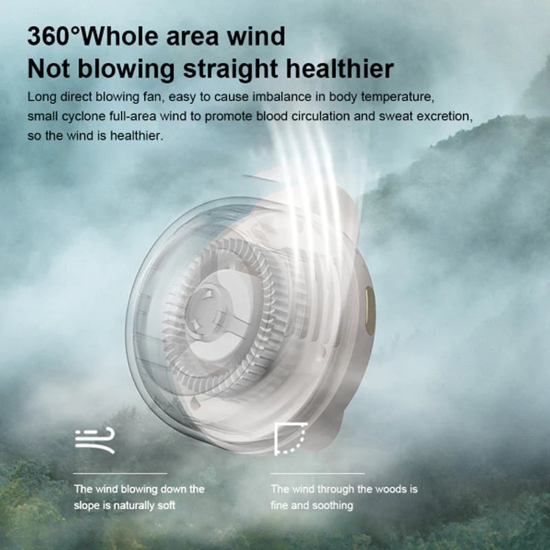 🥳2026 HOT SALE🥳💞50K+ SOLD!💨 50% OFF! Whirlwind Clip Waist Neck Fan – 2-in-1: clip on waist or wear as necklace. Long 23hr runtime, quiet & powerful (5100rpm). Stay cool hands-free! 🌀🌿