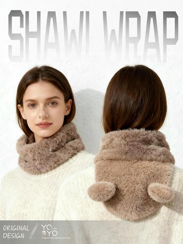 ⏳🎁50% OFF!!!-Ready for Winter!!!❄️🐻3-in-1 Cute Bear Ear Fleece Plush Winter Hat