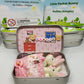 🔥 50% OFF! 🎁 Bunny Mummy & Baby Plush Pocket Tin – Handmade Easter Collectible with Cozy Blanket (Pink/Blue Ears) 🐇🎁