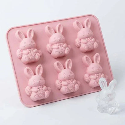🐮6‐Cavity Mini Highland Cow Ice Cube & Dessert Mold 🧊🍪 Cute 3D Ice for Drinks, Parties & Gifts💕