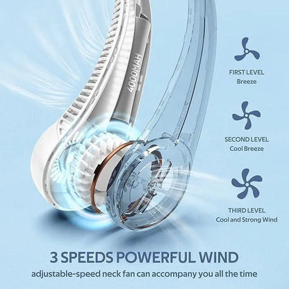 🥳2026 HOT SALE🥳💞50K+ SOLD!🍃 Neck Air Conditioner Fan – Ultra‑quiet, 360° rotating, 3 speeds. Hands‑free cooling, long battery. Summer essential! 😎🌬️