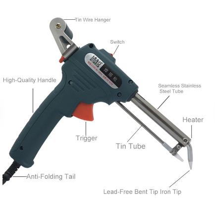 🔥Soldering Iron Kit Corded Solder Iron Internal Heat Electric Welding Tool with Welding Wire for Circuit Board Computer Electronic Repair