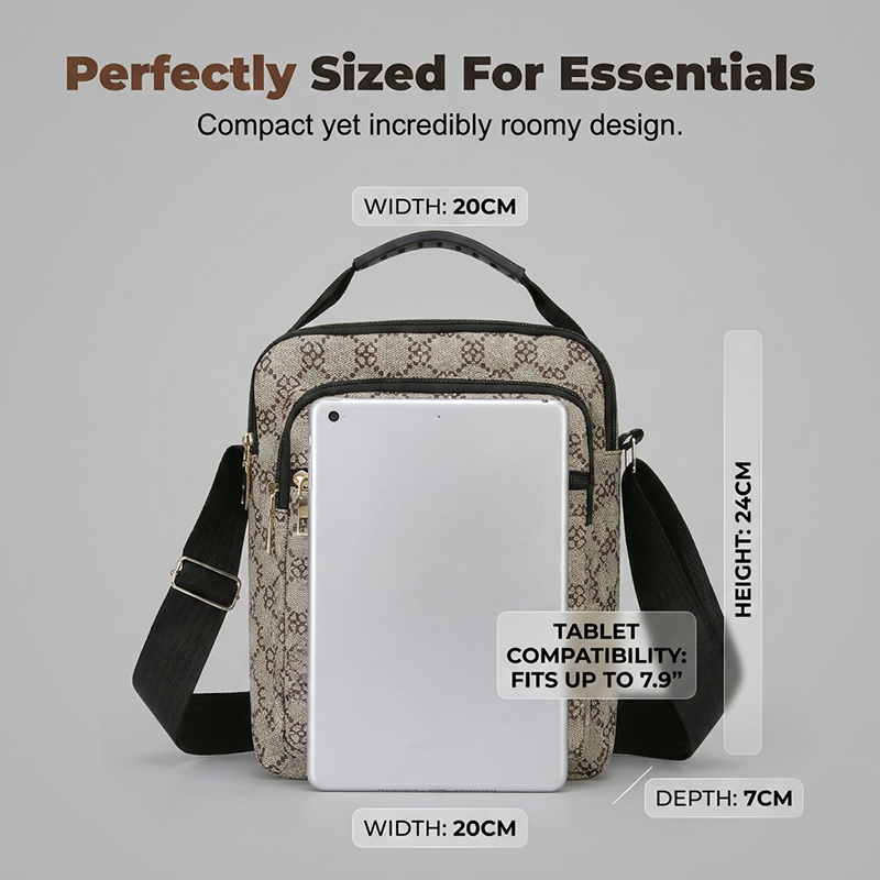 🎒 More Storage, Less Bulk | Men's Multi-Pocket Crossbody Travel Bag