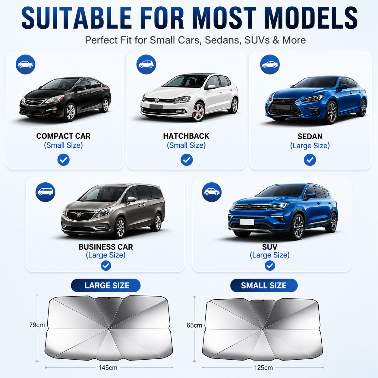 ⏰🔥LIMITED TIME 50% OFF!🔥50K+ SOLD! Upgraded Car Windshield Sun Shade Umbrella☂️