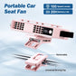 2026 Car Seat Fan Sunvisor Clip Fan, USB Rechargeable Fan with LED Display, 360° Rotation, 100 Speeds Adjustment, Detachable Clip, Magic Tape, 20Hr 3000mAh Battery Summer Fan for Car Baby Stroller Backseat