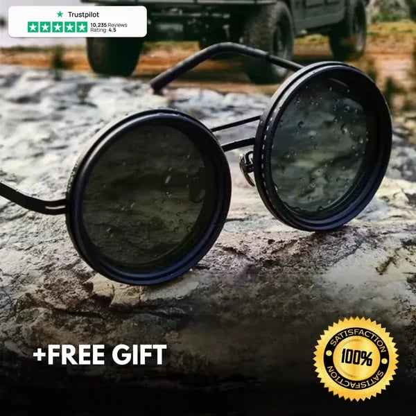 🕶️ 50% OFF NOW! 🌞 Adjustable Tint Polarized Round Sunglasses – UV400 Protection, Lightweight & Scratch-Resistant ✨