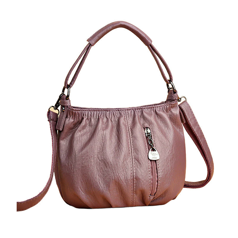 👜 50% OFF NOW! 🎀 Casual Pleated Bucket Leather Handbag – Soft Leather, Versatile Style & Adjustable Shoulder Strap ✨
