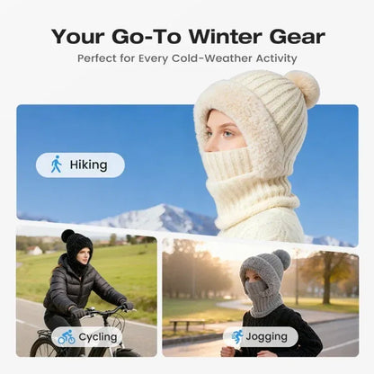 ⏰Black Friday Mega Deal – 50% OFF💖Women's Winter One-Piece Knitted Beanie Scarf Mask