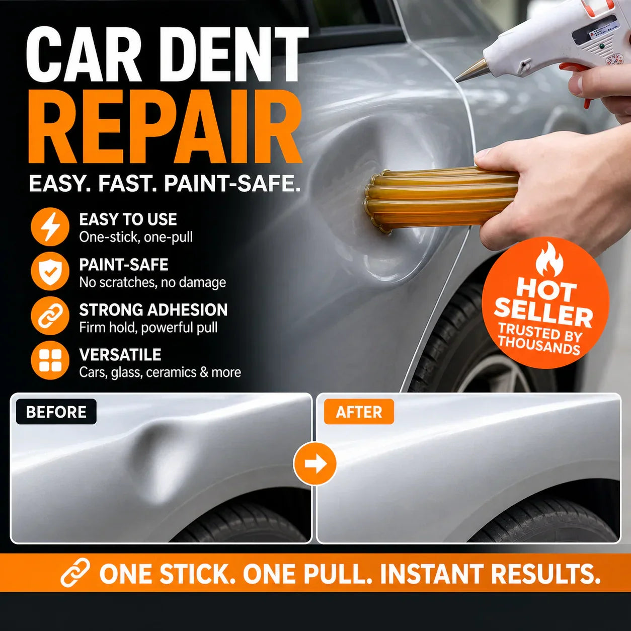 ✨️ 🛠️Fix car dents effortlessly! 🚗Paintless Dent Repair Glue Stick for Car