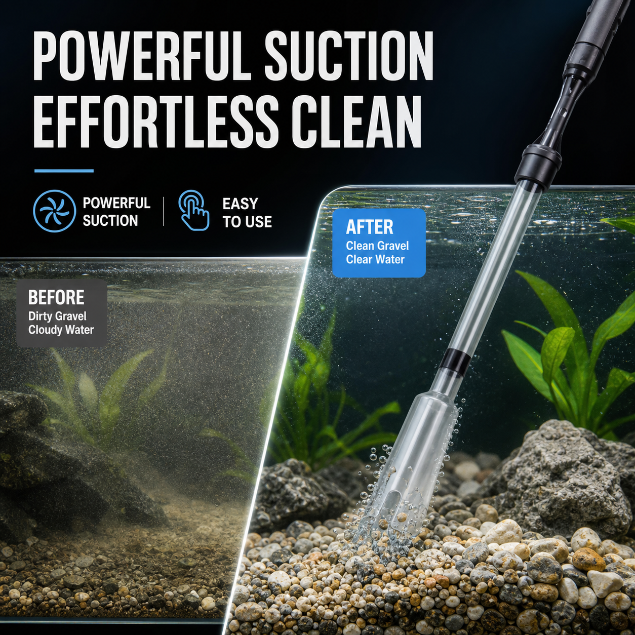 ⏳ LAST DAY 50% OFF! 🔥 Electric Aquarium Gravel Cleaner – Powerful Siphon, Hands-Free Operation & Crystal-Clear Tank Water ✨