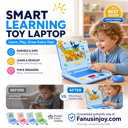 💻 50% OFF NOW! 🎁 Interactive Simulation Toy Laptop – Scrolling screen, music & tactile buttons – Boosts motor skills & hand‑eye coordination 🖥️✨