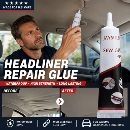 🎉49K+ Sold 🚗 Waterproof Car Headliner Repair Glue, High Strength Adhesive for Sagging Car Ceiling & Interior
