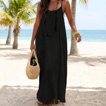 💃LAST DAY SAEL 50% OFF!!✨Women's Solid Color Cami Lounge Dress💕Delivered within 5 working days