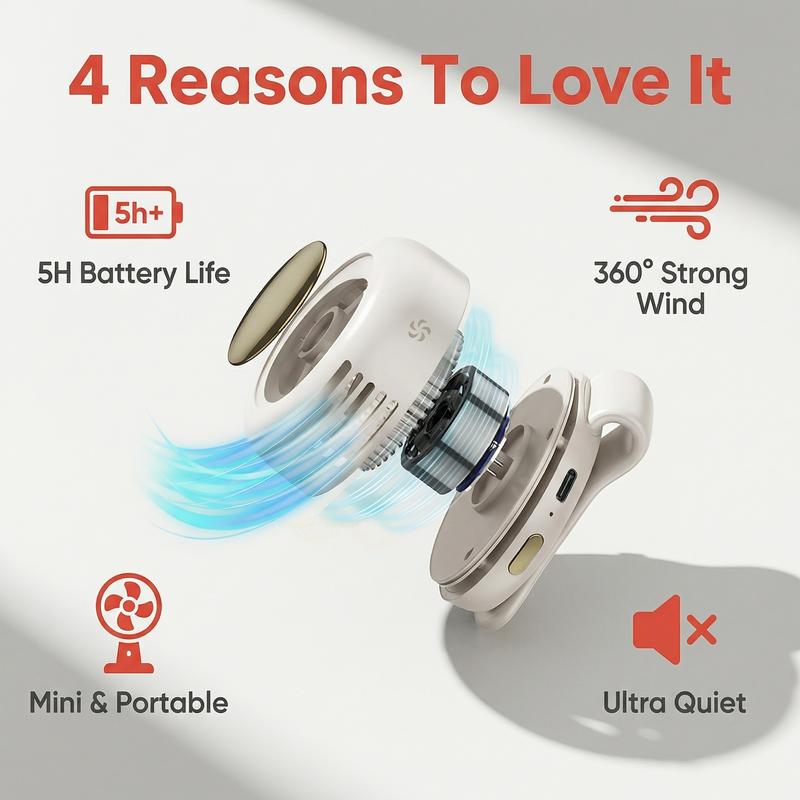 ⏳Time-Limited Special⏰Bladeless Fan – Ultra-Light & 1.5h Fast Charge ⚡🌀