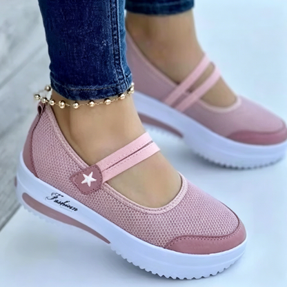 Women's Breathable Mesh Slip-On Platform Sneakers