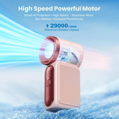 🥳2026 HOT SALE🥳💨❄️ 50% OFF! Turbo Handheld Fan – 16900 RPM, 6 speeds, LED display.  🌬️✨