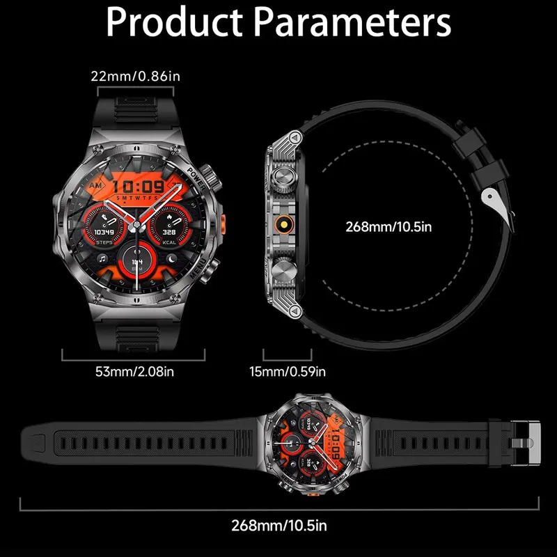 🎁New arrival 49% OFF💥⌚1.52" HD smartwatch for men – Phone calls and music control – Multiple sports modes – IP68 waterproof – Long battery life
