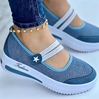 Women's Breathable Mesh Slip-On Platform Sneakers