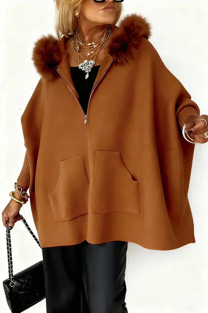 🔥LAST DAY SALE 60% OFF!!💥🎁Women Fur Collar Solid Color Casual Jacket
