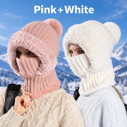 ⏰Black Friday Mega Deal – 50% OFF💖Women's Winter One-Piece Knitted Beanie Scarf Mask
