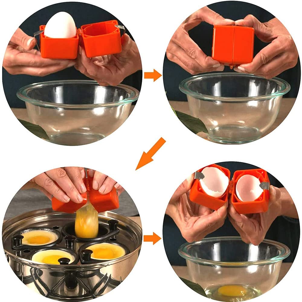 🍳Buy 1 Get 1 Free！🔥 50% OFF NOW ! ✨Quick Egg Cracker Tool – Fast Clean Egg Opener for Kitchen Baking