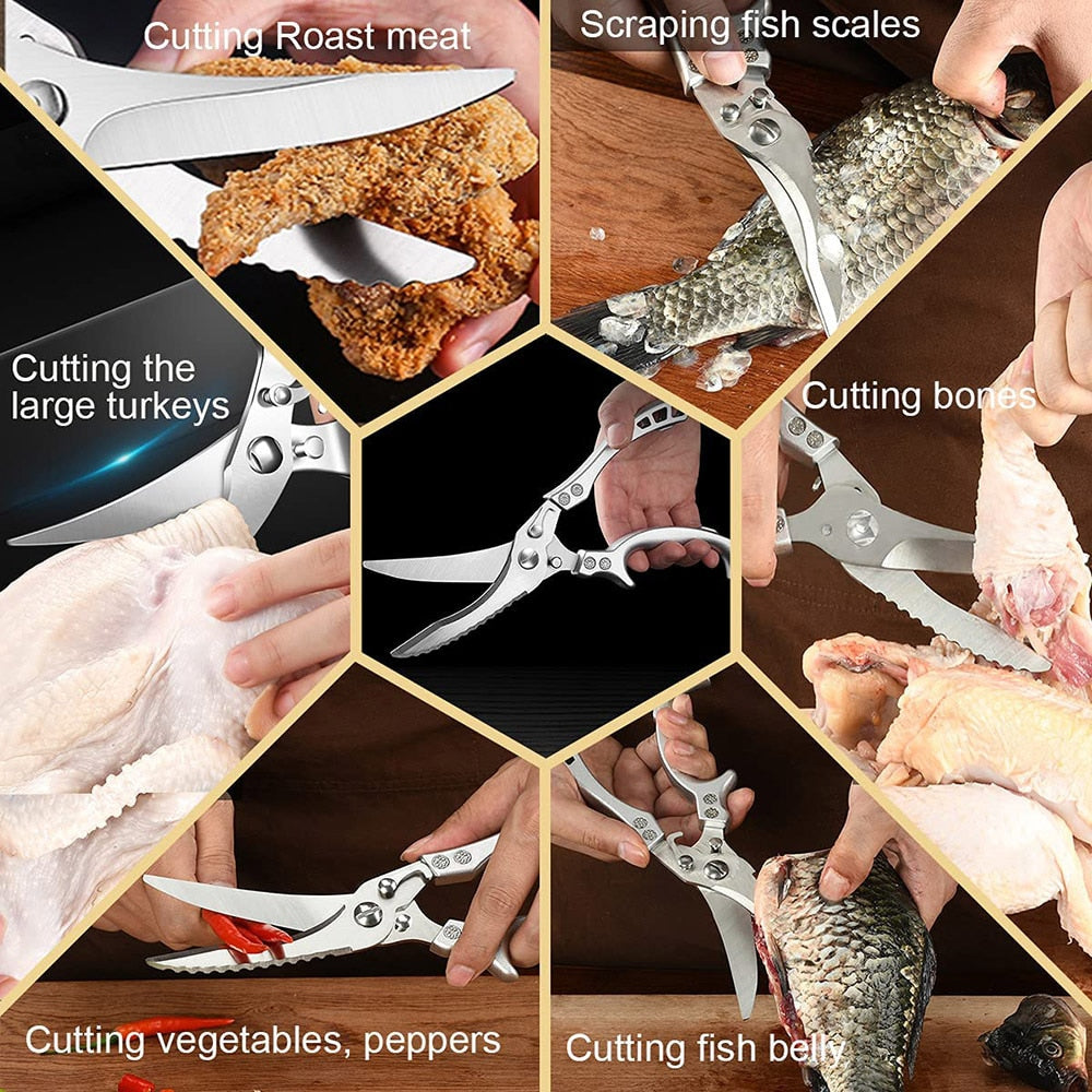 ✂🥩 HOT SALE NOW-50% OFF) -Heavy Duty Stainless Steel Bone-Cut Scissors