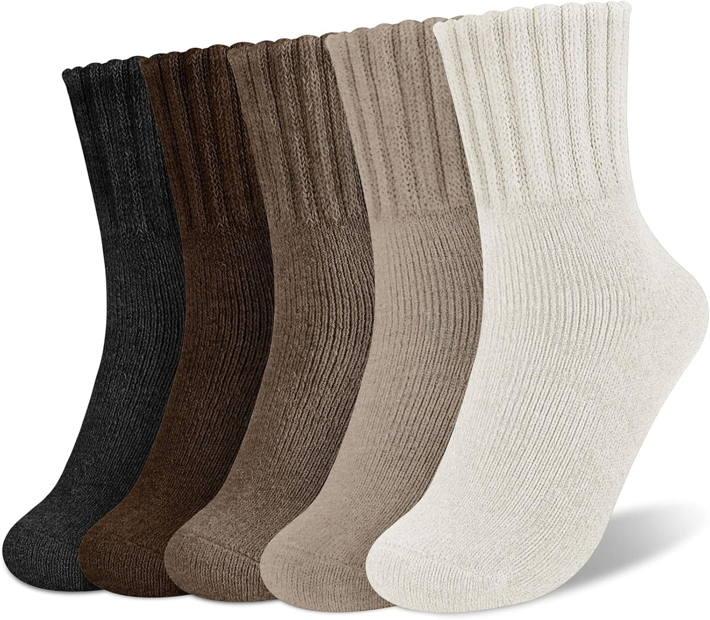 🧦5 Pairs Women's Solid Mid-calf Socks🎁