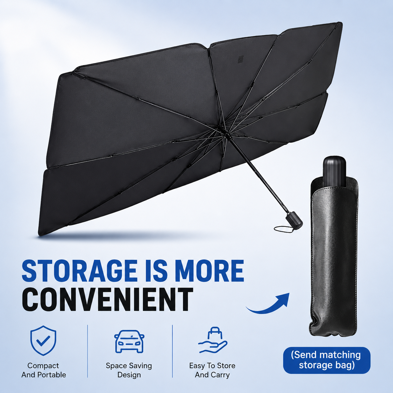 ⏰🔥LIMITED TIME 50% OFF!🔥50K+ SOLD! Upgraded Car Windshield Sun Shade Umbrella☂️