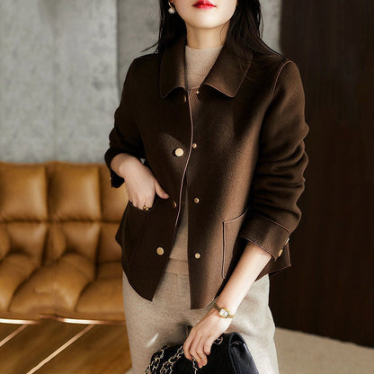 🍂 Autumn Essential | Women’s Warm & Cozy Lapel Short Coat with Pockets
