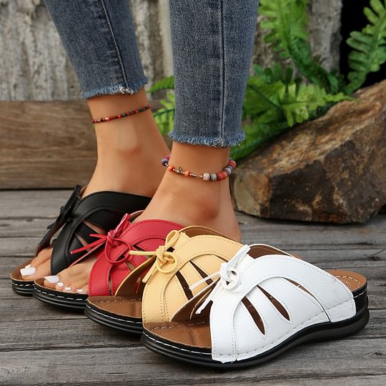 🔥Last Day 40% OFF🔥Women's Comfort Bowtie Slide Sandals