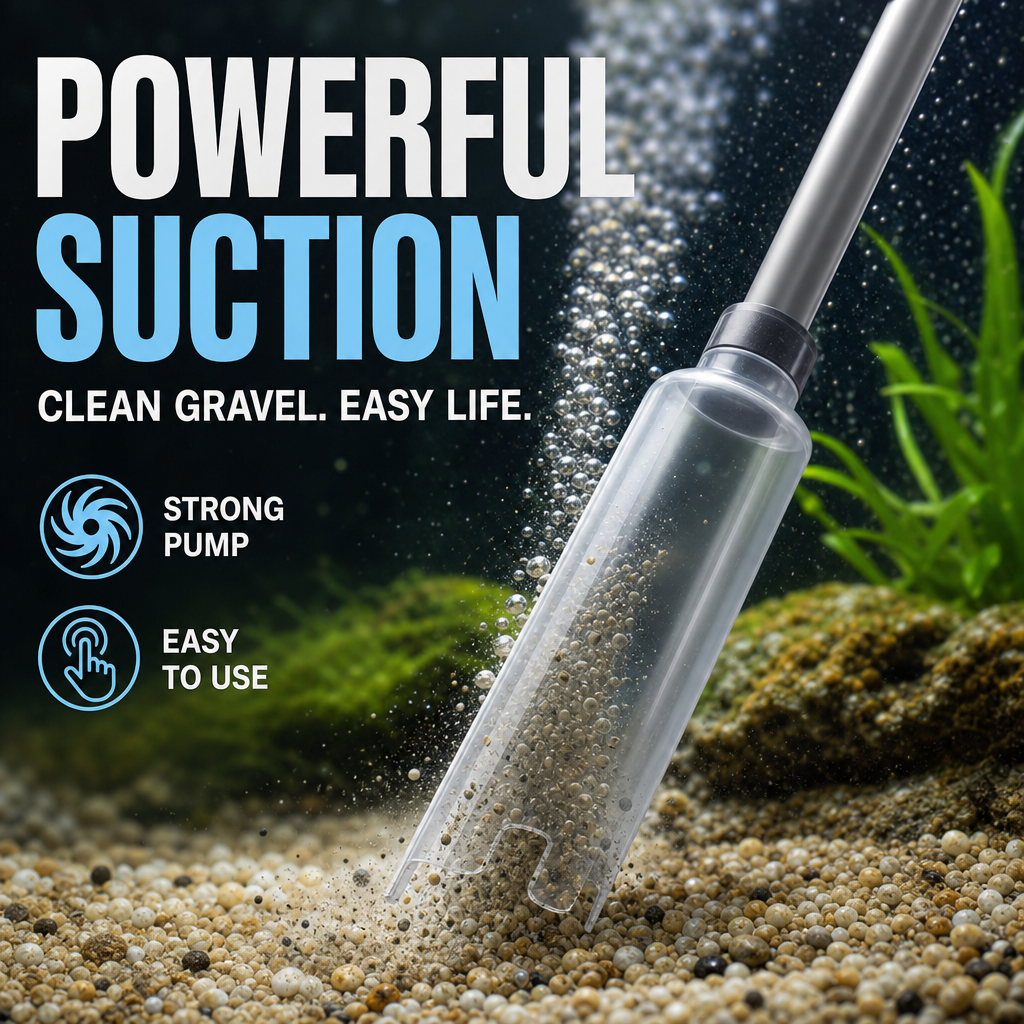 ⏳ LAST DAY 50% OFF! 🔥 Electric Aquarium Gravel Cleaner – Powerful Siphon, Hands-Free Operation & Crystal-Clear Tank Water ✨