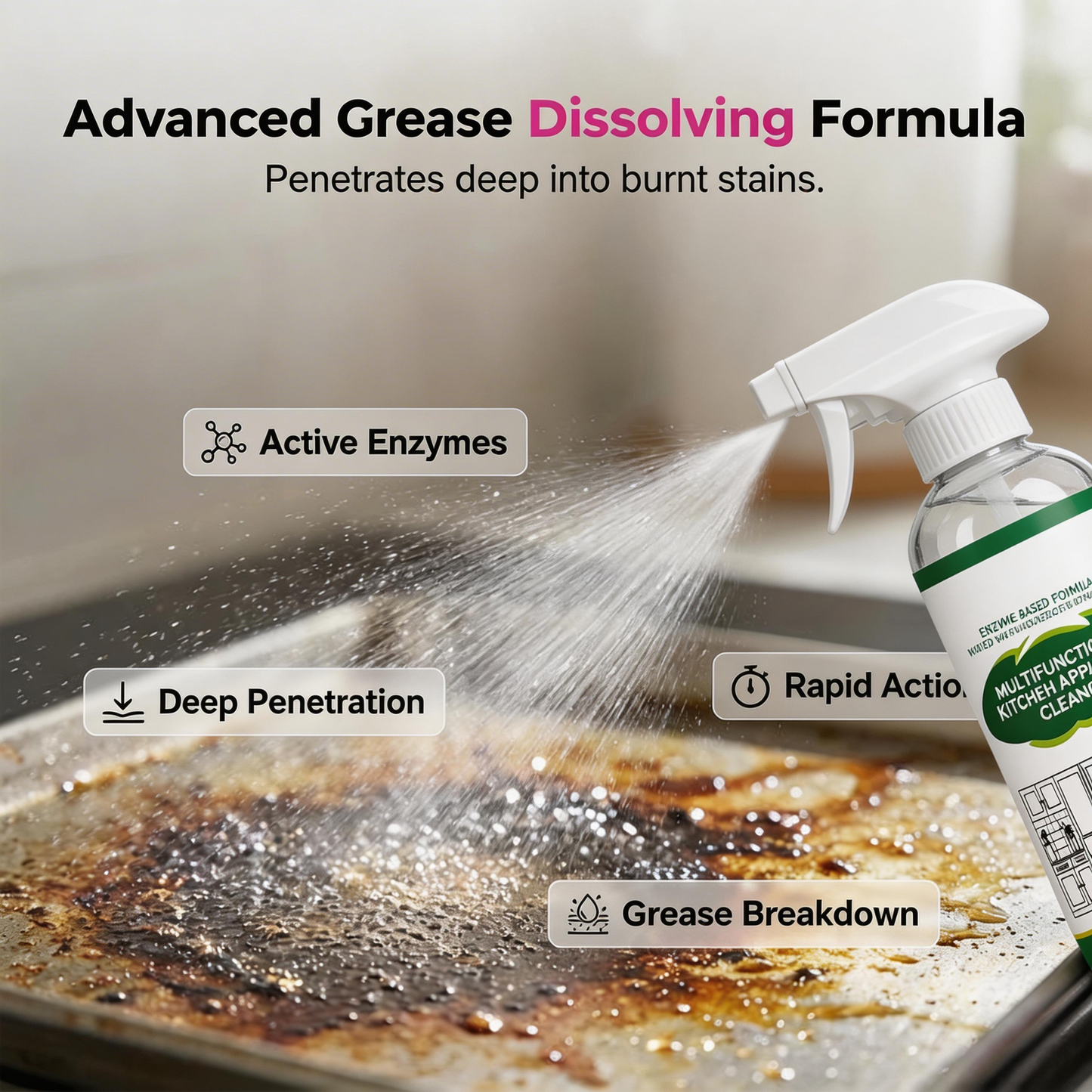 🧼Multifunctional Kitchen Appliance Cleaner Spray