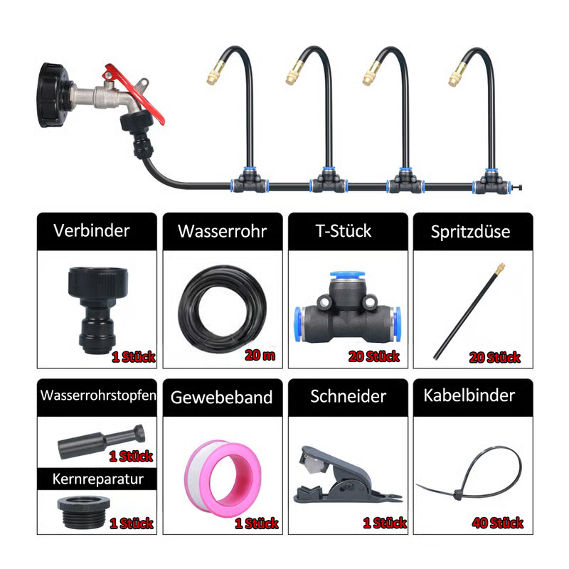 💧 Automatic Garden Irrigation System – 360° Adjustable, Misting, Water-Saving, Complete Set ✨