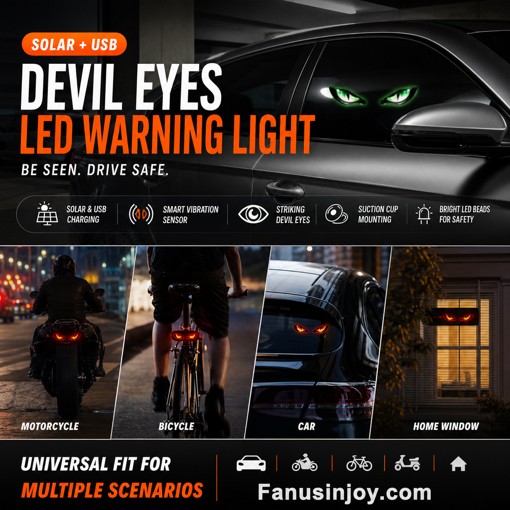 🚗👀Catch all eyes & boost driving safety-Solar Powered LED Car Warning Light
