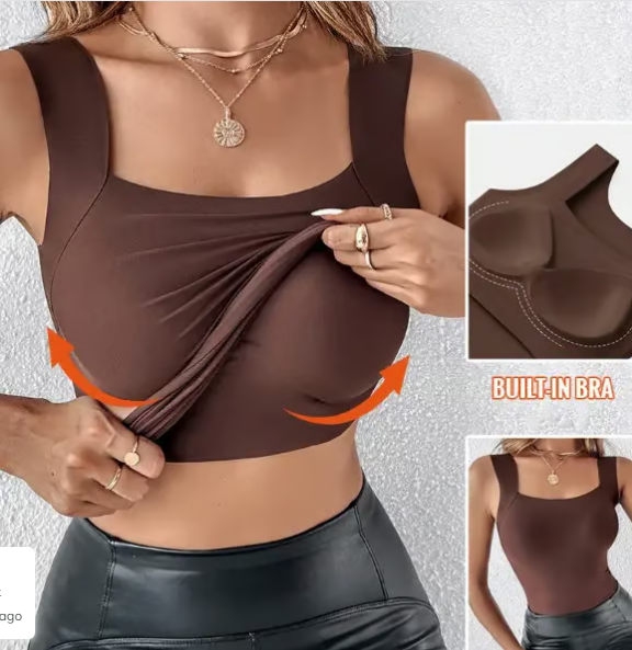 ⏳Time-Limited Special⏰Women’s U-Neck Thermal Tank with Built-In Bra – Warm, Supportive & Braless Comfort ❄️❤️
